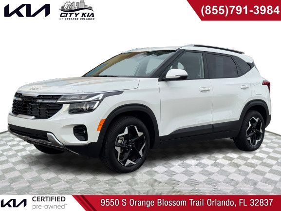 Snow White Pearl 2025 Kia Seltos S FWD SUV / Crossover Front-Wheel Drive Continuously Variable Transmission