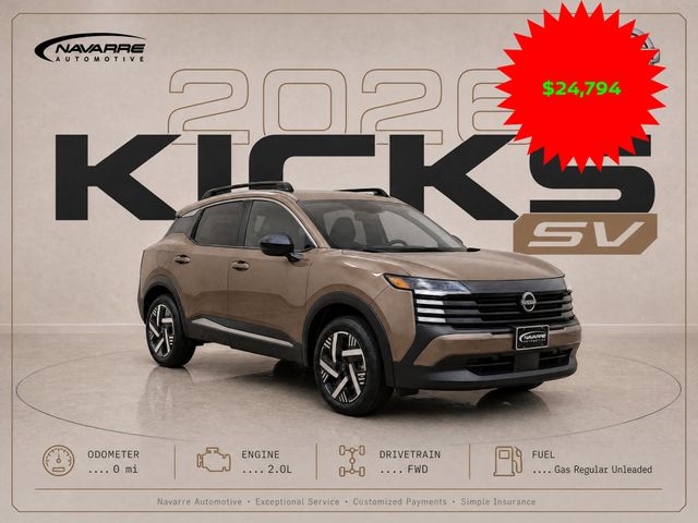 Bronze Metallic 2026 Nissan Kicks SUV / Crossover Front-Wheel Drive Continuously Variable Transmission