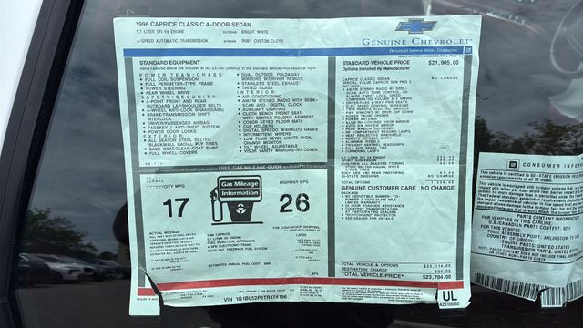 Used 1996 White Chevrolet Classic image 34