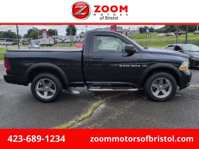 True Blue Pearlcoat 2012 RAM 1500 Pickup Truck Four-Wheel Drive 6-Speed Automatic