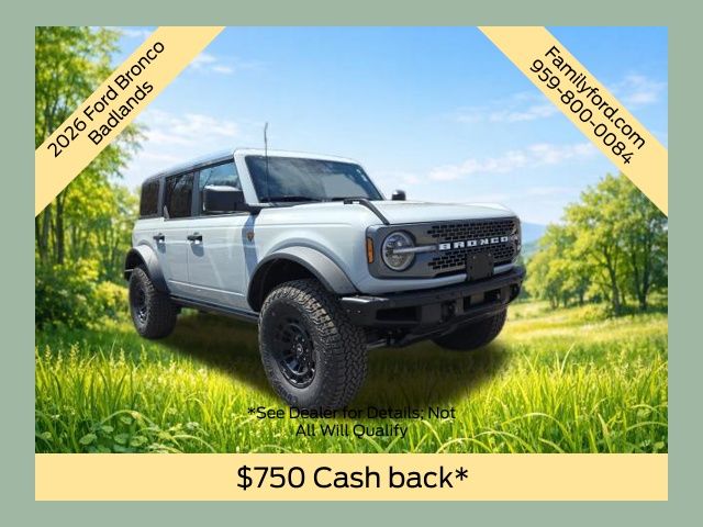 Avalanche 2026 Ford Bronco Badlands 4-Door 4WD SUV / Crossover Four-Wheel Drive Automatic