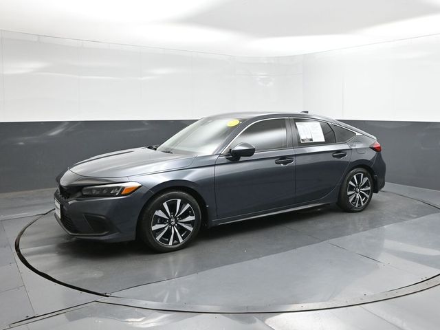 Aegean Blue Metallic 2022 Honda Civic Hatchback EX-L FWD Hatchback Front-Wheel Drive Continuously Variable Transmission