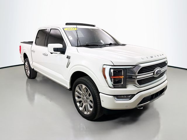 White Metallic 2021 Ford F-150 Limited SuperCrew 4WD Pickup Truck Four-Wheel Drive Automatic