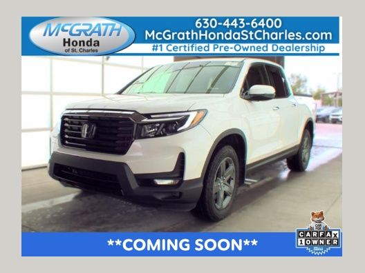 Platinum White Pearl 2023 Honda Ridgeline Pickup Truck All-Wheel Drive 9-Speed Automatic