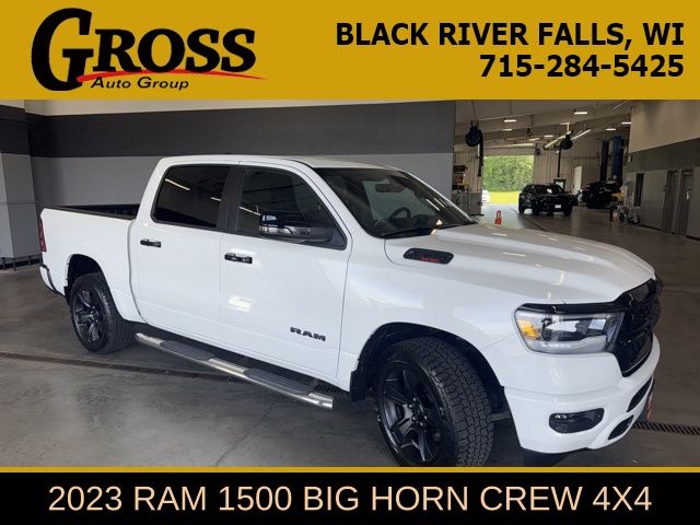 Bright White Clearcoat 2023 RAM 1500 Pickup Truck Four-Wheel Drive 8-Speed Automatic