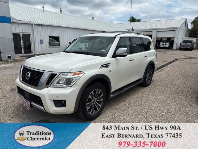 2018 Nissan Armada SL White at Bayway Cadillac of The Woodlands