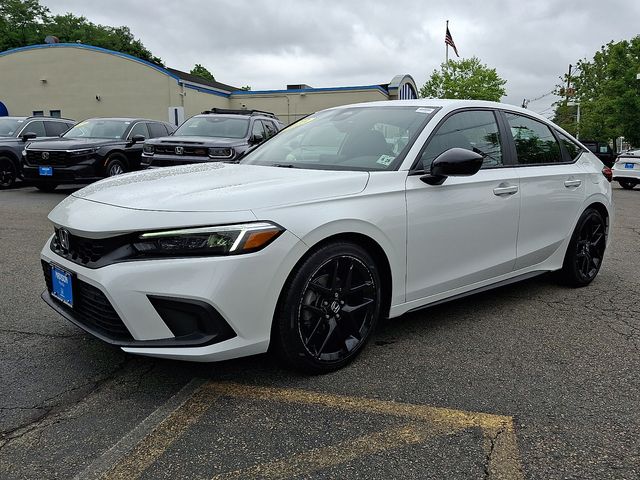 White 2023 Honda Civic Hatchback Hatchback Front-Wheel Drive Continuously Variable Transmission