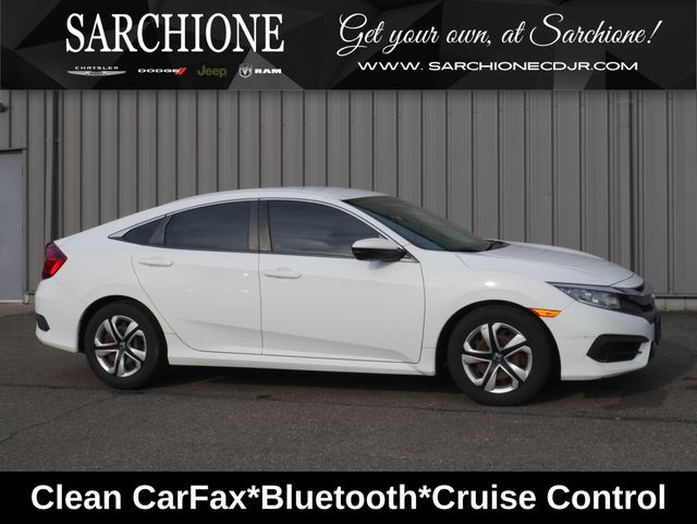 Taffeta White 2018 Honda Civic LX Sedan Front-Wheel Drive Continuously Variable Transmission
