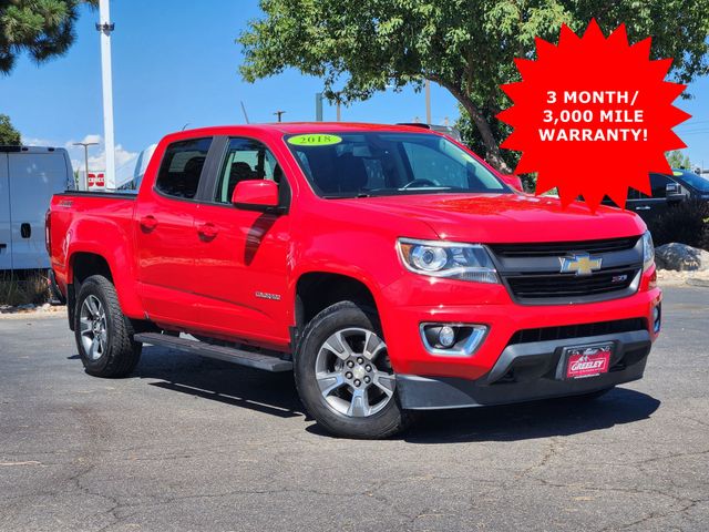 Red Hot 2018 Chevrolet Colorado Pickup Truck Four-Wheel Drive 8-Speed Automatic