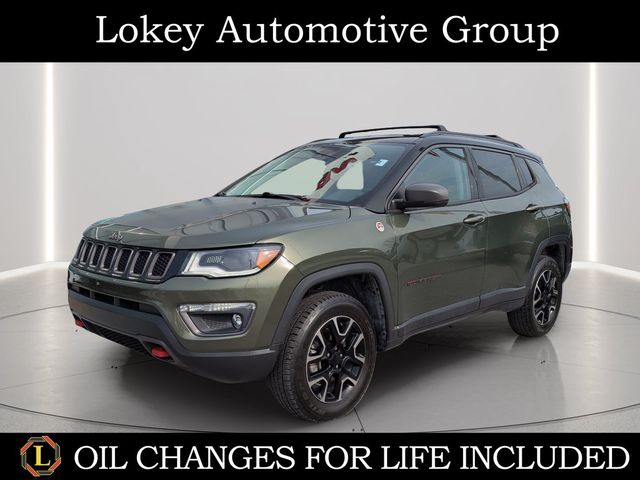 Olive Green Pearlcoat 2021 Jeep Compass SUV / Crossover Four-Wheel Drive 9-Speed Automatic