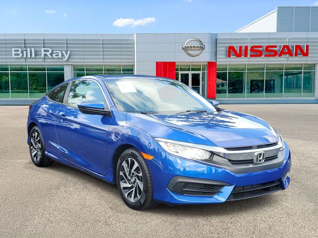 Blue 2016 Honda Civic Coupe LX-P Coupe Front-Wheel Drive Continuously Variable Transmission