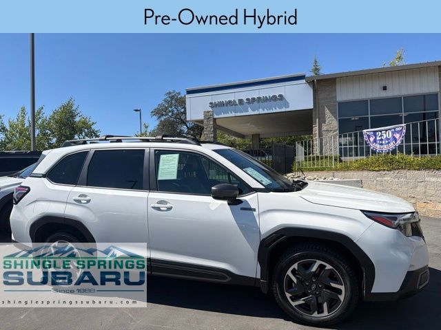 Crystal White Pearl 2025 Subaru Forester Hybrid SUV / Crossover All-Wheel Drive Continuously Variable Transmission