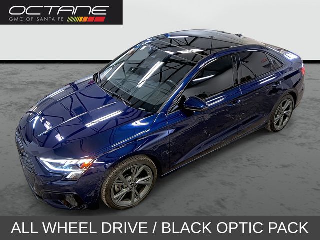 Blue Metallic 2024 Audi A3 40 TFSI quattro Premium Plus AWD Sedan All-Wheel Drive 7-Speed Automatic