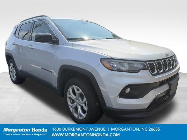 Silver 2024 Jeep Compass SUV / Crossover Four-Wheel Drive 8-Speed Automatic
