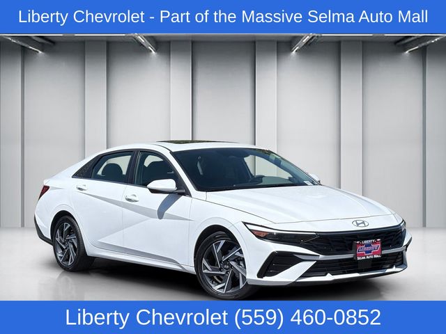 White 2025 Hyundai Elantra Sedan Front-Wheel Drive Continuously Variable Transmission