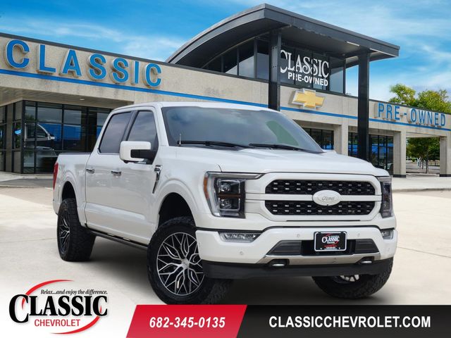 Star White Metallic Tri-Coat 2023 Ford F-150 Platinum SuperCrew 4WD Pickup Truck Four-Wheel Drive Automatic
