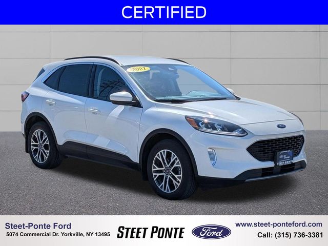 Oxford White 2021 Ford Escape SEL AWD SUV / Crossover All-Wheel Drive 8-Speed Automatic