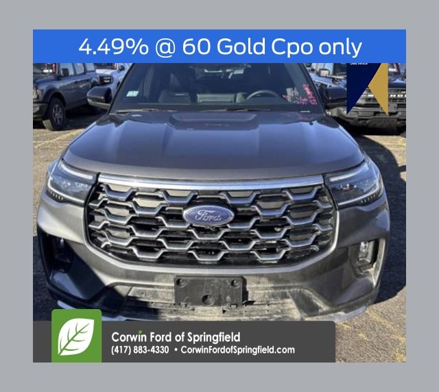 Carbonized Gray Metallic 2025 Ford Explorer Platinum AWD SUV / Crossover All-Wheel Drive Automatic