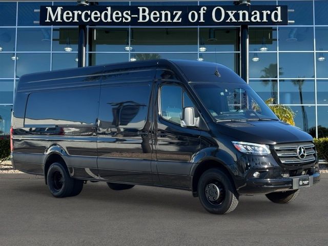 Obsidian Black Metallic 2025 Mercedes-Benz Sprinter Cargo 3500XD 170 High Roof Extended RWD Van Rear-Wheel Drive 9-Speed Automatic