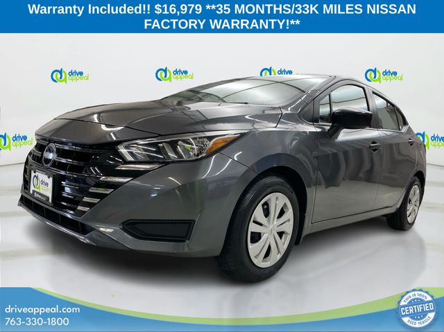 Gray (Gun Metallic) 2024 Nissan Versa S FWD Sedan Front-Wheel Drive Continuously Variable Transmission