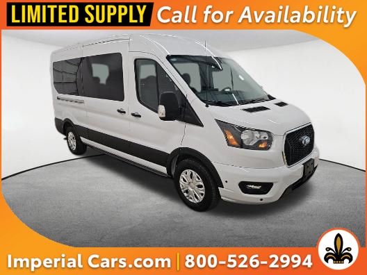 Oxford White 2025 Ford Transit Passenger 350 XLT Medium Roof LB RWD Van Rear-Wheel Drive