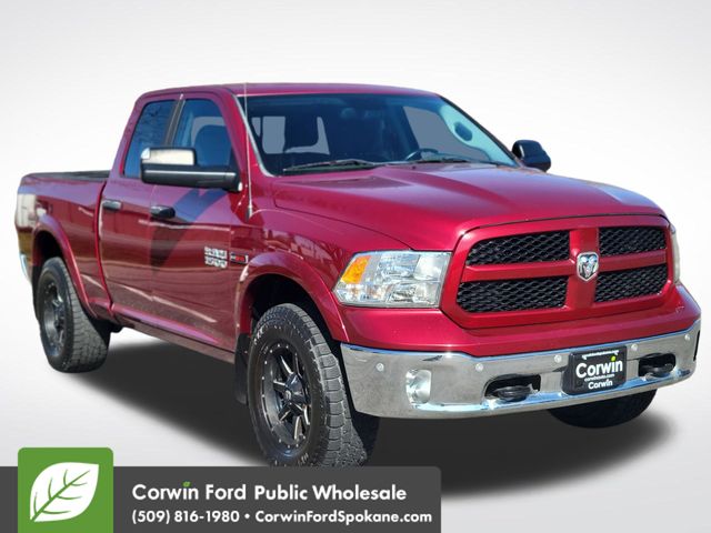 Deep Cherry Red Crystal Pearlcoat 2015 RAM 1500 Outdoorsman Quad Cab 4WD Pickup Truck Four-Wheel Drive 8-Speed Automatic