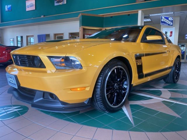 Yellow Blaze Metallic Tri-coat 2012 Ford Mustang Boss 302 Coupe RWD Coupe Rear-Wheel Drive 6-Speed Manual