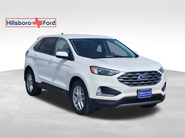 2022 Star White Metallic Tri-Coat Ford Edge SEL AWD SUV