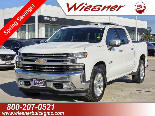Summit White 2020 Chevrolet Silverado 1500 LTZ Crew Cab RWD Pickup Truck 4X2 8-Speed Automatic