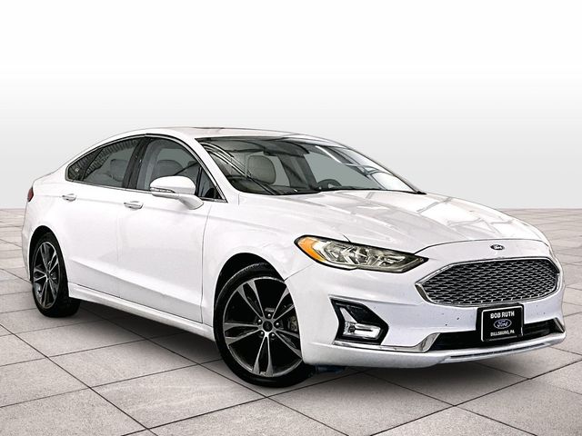 2019 Ford Fusion Titanium White at Grove City Ford