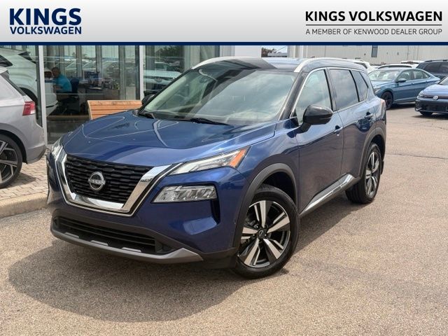 Caspian Blue Metallic/Super Black 2023 Nissan Rogue SUV / Crossover All-Wheel Drive Continuously Variable Transmission