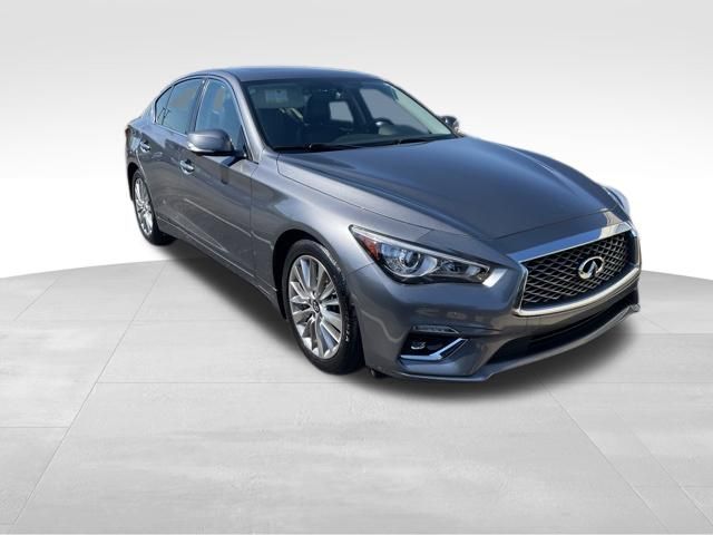 Gray (Graphite Shadow) 2022 INFINITI Q50 Luxe AWD Sedan All-Wheel Drive 7-Speed Automatic Overdrive
