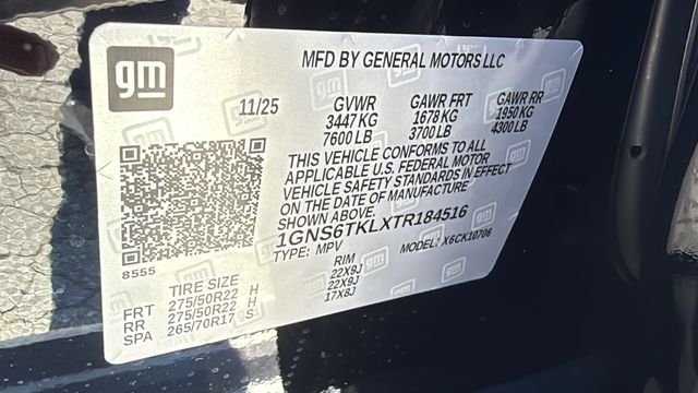 new 2026 Chevrolet Tahoe car, priced at $94,079