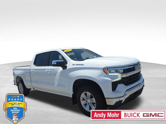 Summit White 2025 Chevrolet Silverado 1500 LT Crew Cab 4WD Pickup Truck Four-Wheel Drive Automatic