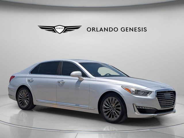 Silver Metallic 2018 Genesis G90 Sedan Rear-Wheel Drive 8-Speed Automatic