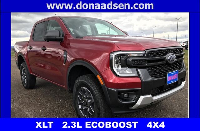 Ruby Red Metallic Tinted Clearcoat 2026 Ford Ranger XLT SuperCrew 4WD Pickup Truck Four-Wheel Drive Automatic