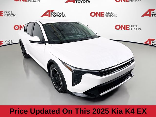 Snow White Pearl 2025 Kia K4 Sedan Front-Wheel Drive Continuously Variable Transmission