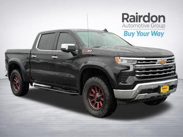 Black 2024 Chevrolet Silverado 1500 LTZ Crew Cab 4WD Pickup Truck Four-Wheel Drive Automatic