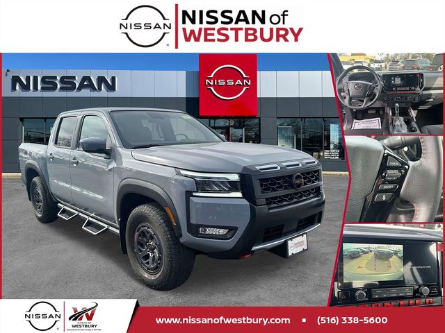 Boulder Gray Pearl 2025 Nissan Frontier PRO-4X Crew Cab 4WD Pickup Truck Four-Wheel Drive 9-Speed Automatic Overdrive