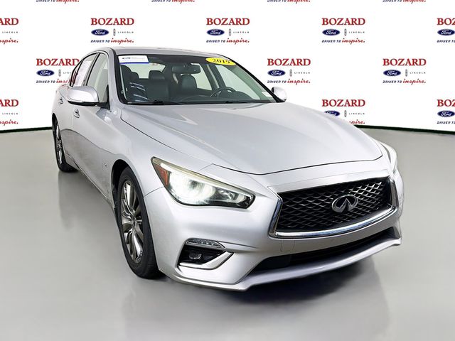 Gray (Liquid Platinum) 2019 INFINITI Q50 3.0t Luxe RWD Sedan Rear-Wheel Drive 7-Speed Automatic Overdrive