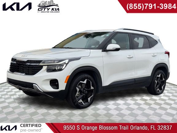 Snow White Pearl 2024 Kia Seltos EX FWD SUV / Crossover Front-Wheel Drive Continuously Variable Transmission