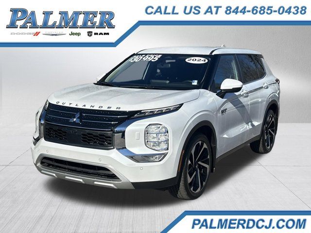 White 2024 Mitsubishi Outlander Hybrid Plug-in SE S-AWC SUV / Crossover All-Wheel Drive 1-Speed Automatic