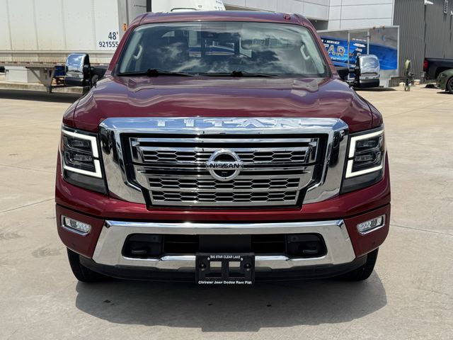 2020 Nissan Titan SL Red at Texan Dodge Chrysler Jeep Ram