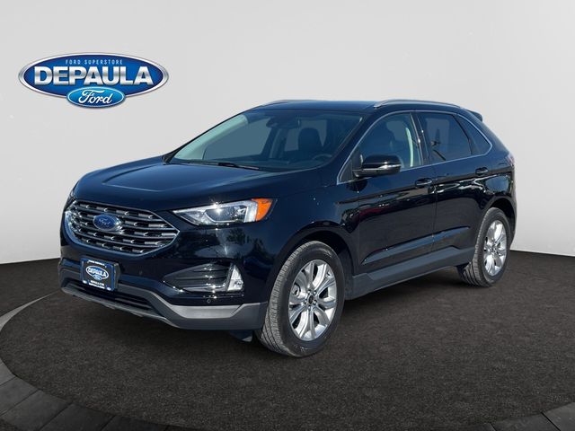 Black Metallic 2023 Ford Edge Titanium AWD SUV / Crossover All-Wheel Drive 8-Speed Automatic