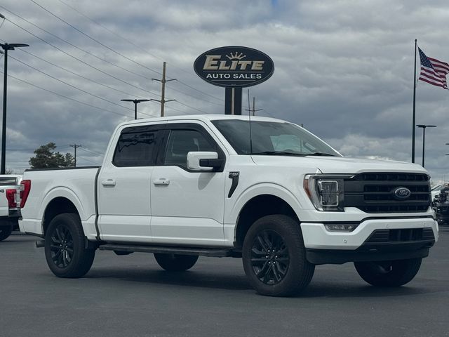 Oxford White 2022 Ford F-150 Lariat SuperCrew 4WD Pickup Truck Four-Wheel Drive Automatic