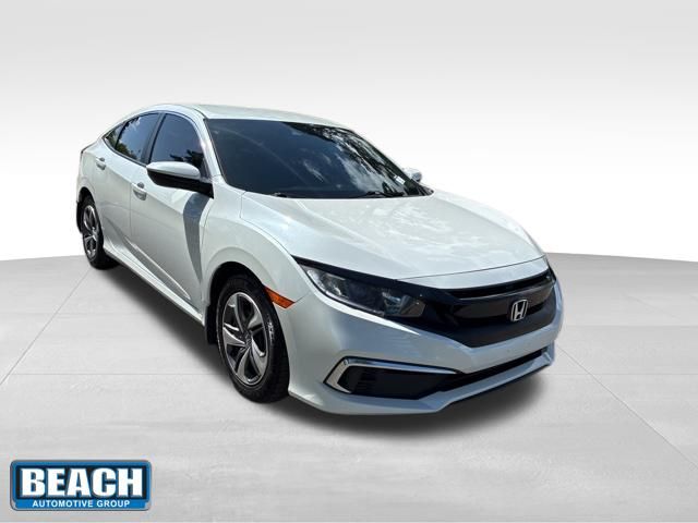 Platinum White Pearl 2020 Honda Civic LX Sedan FWD Sedan Front-Wheel Drive Continuously Variable Transmission