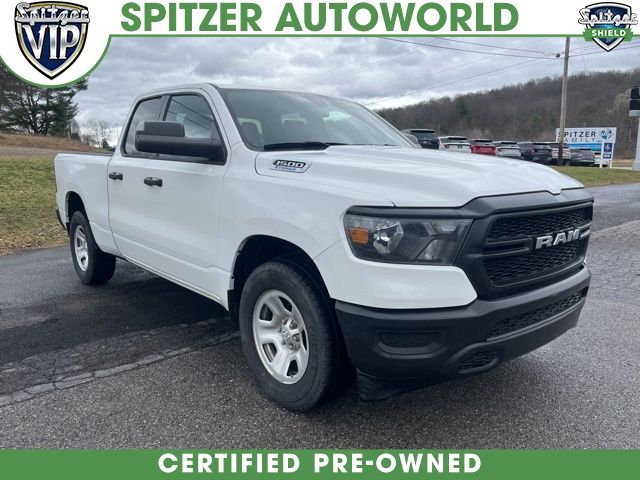 Bright White Clearcoat 2024 RAM 1500 Tradesman Quad Cab 4WD Pickup Truck Four-Wheel Drive 8-Speed Automatic