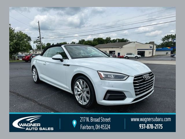 Glacier White Metallic/Black Roof 2018 Audi A5 2.0T quattro Premium Plus Cabriolet AWD Convertible All-Wheel Drive 7-Speed Automatic
