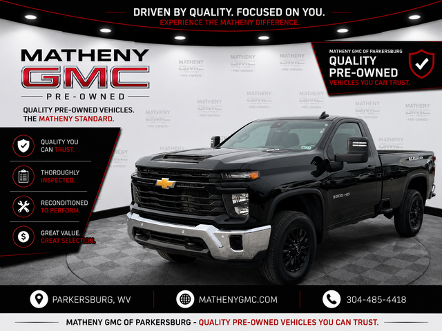 Black 2025 Chevrolet Silverado 3500HD Pickup Truck Four-Wheel Drive Automatic