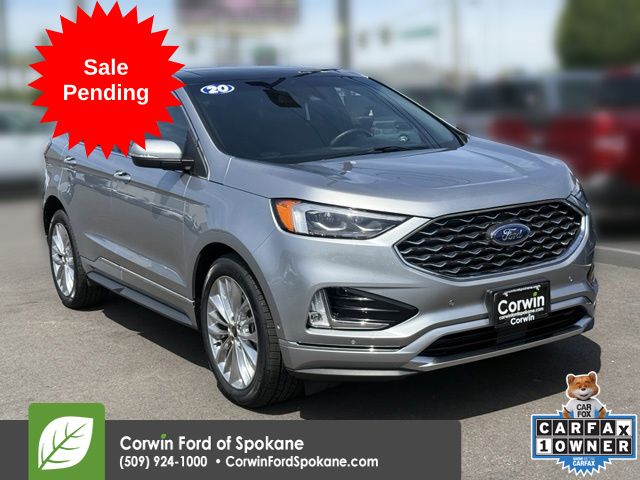 Iconic Silver Metallic 2020 Ford Edge Titanium AWD SUV / Crossover All-Wheel Drive 8-Speed Automatic